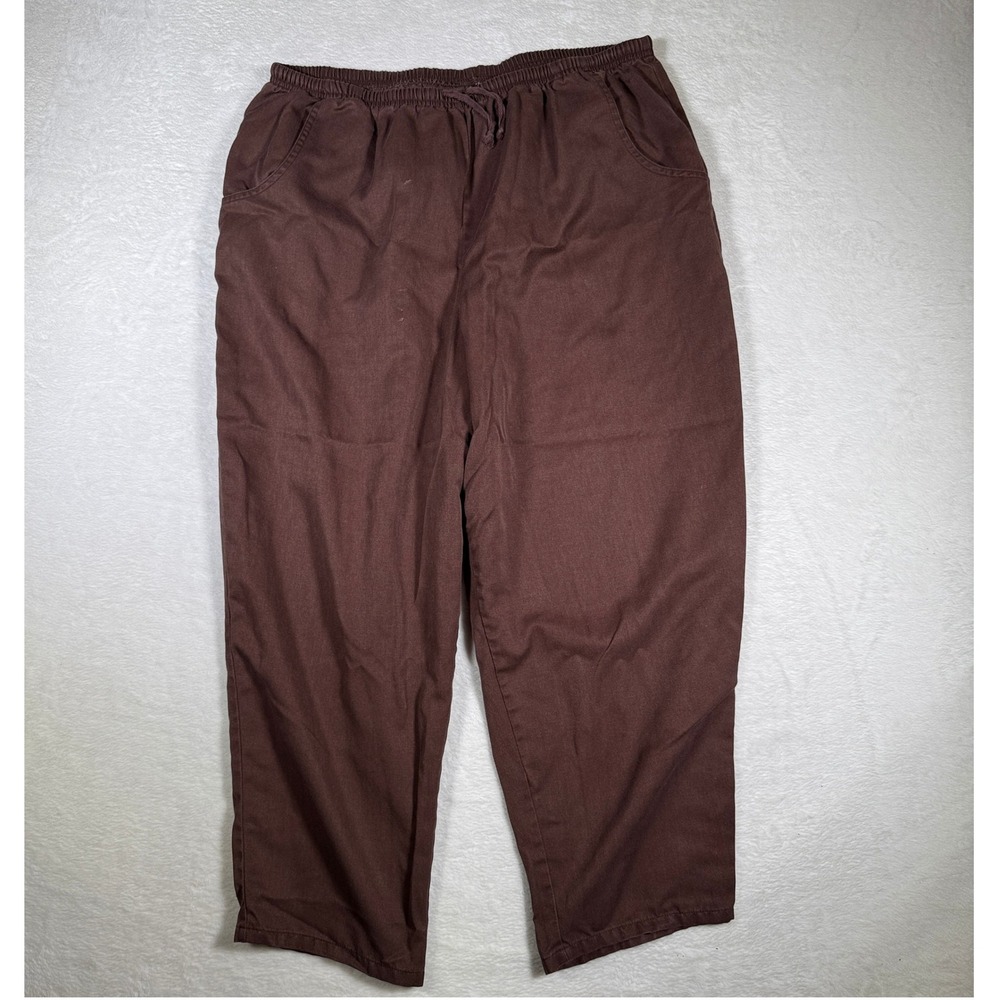 Bobbie Brooks Woman Brown Elastic Waist Pants Casual Lounge Size 1X Womens